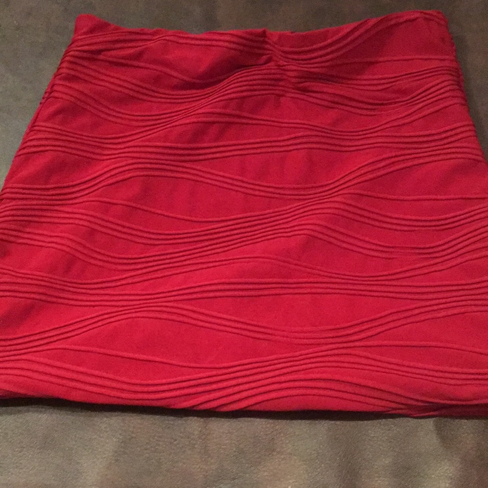 Red mini skirt